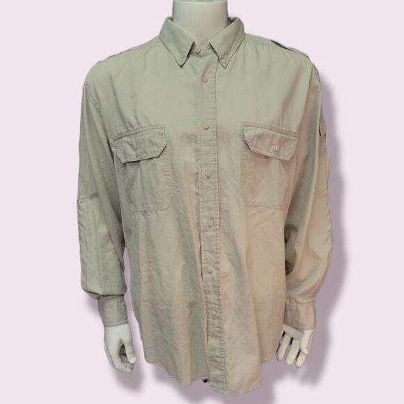 ROUTE 66 cargo style button up | size large - Picture 1 of 9